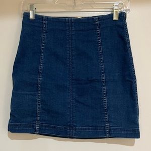 Free People Mini Jean Skirt